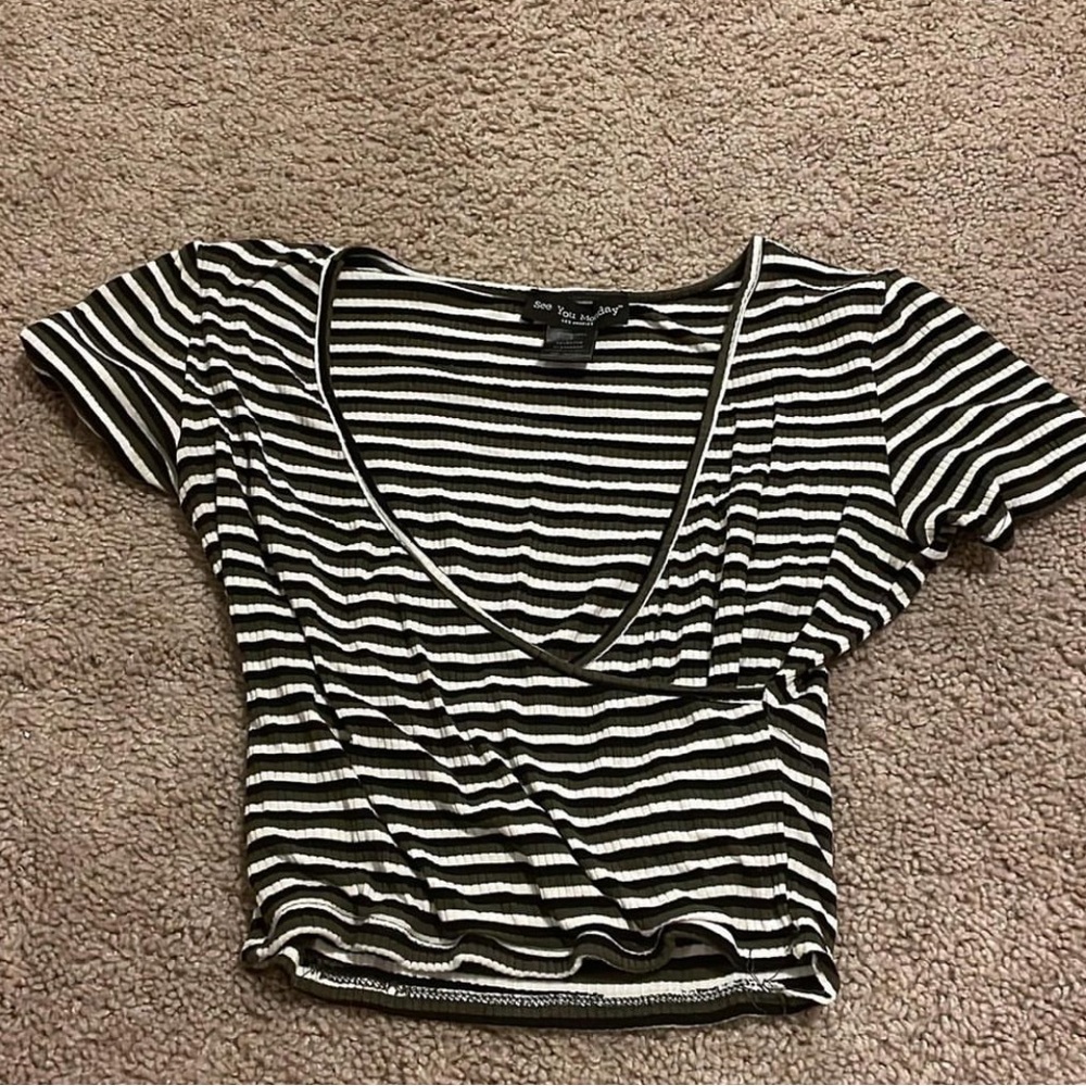 Cropped Striped Shirt
